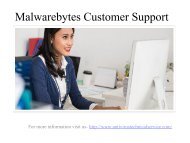 Malwarebytes customer care number