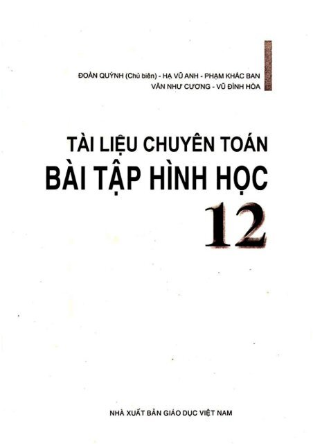 Tài liệu chuyên toán Hình Học 12 (2012)