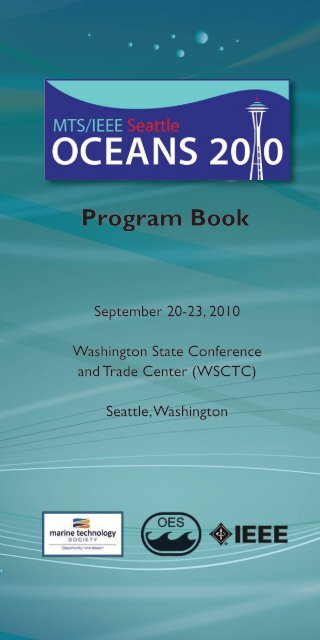 Program Book - Oceans '10 â€“ MTS/IEEE SEATTLE
