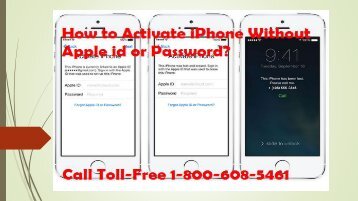 1-800-608-5461 How to Activate iPhone Without Apple id or Password