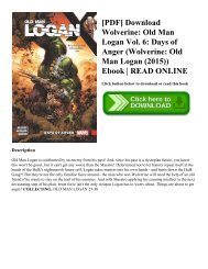 [PDF] Download Wolverine: Old Man Logan Vol. 6: Days of Anger (Wolverine: Old Man Logan (2015)) Ebook | READ ONLINE