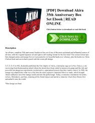 [PDF] Download Akira 35th Anniversary Box Set Ebook | READ ONLINE