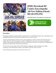 [PDF] Download DC Comics Encyclopedia All-New Edition Ebook | READ ONLINE