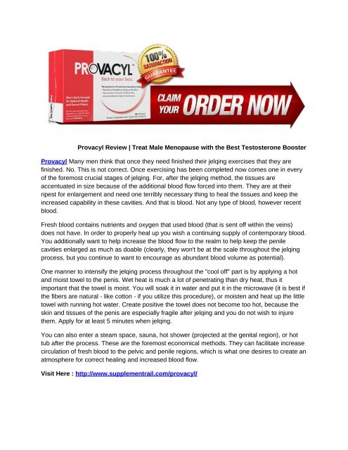 Provacyl Review - HGH & Libido Boosting Supplement