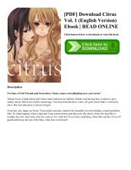 [PDF] Download Citrus Vol. 1 (English Version) Ebook | READ ONLINE