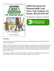 [PDF] Download The Phantom Bully (Star Wars: Jedi Academy #3) Ebook | READ ONLINE