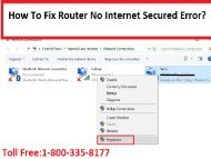 1-800-335-8177 Fix Router No Internet Secured Error