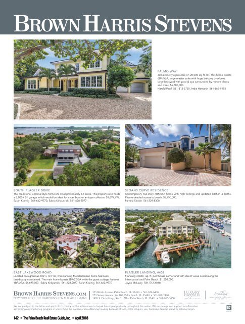 April 2018 Palm Beach Real Estate Guide