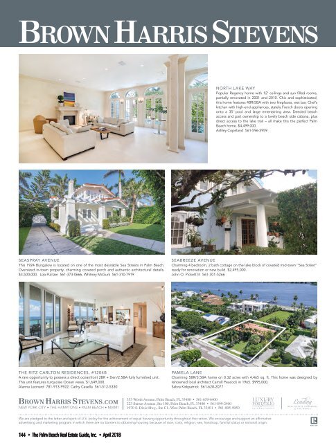 April 2018 Palm Beach Real Estate Guide