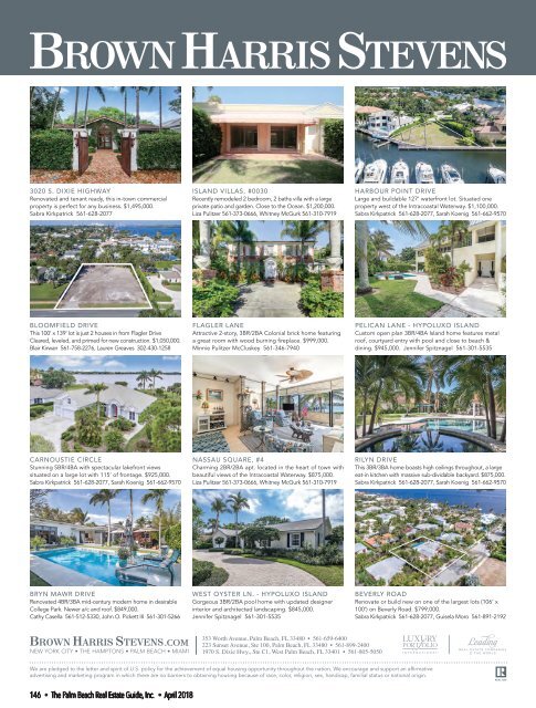 April 2018 Palm Beach Real Estate Guide