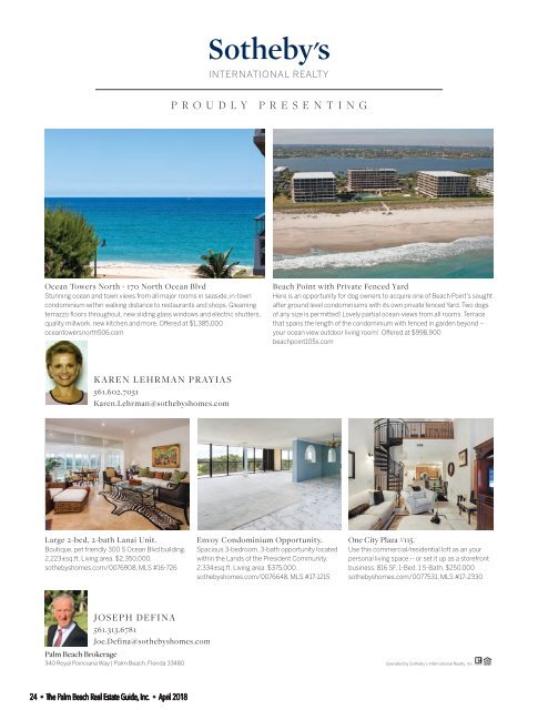 April 2018 Palm Beach Real Estate Guide