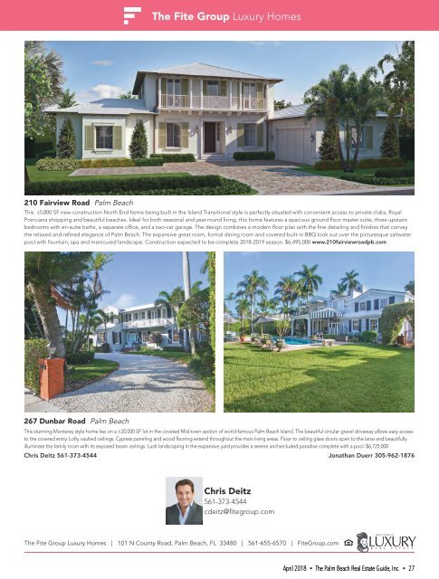 April 2018 Palm Beach Real Estate Guide