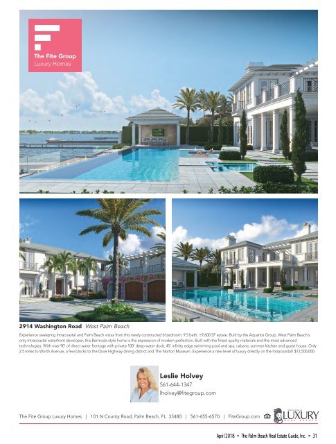 April 2018 Palm Beach Real Estate Guide