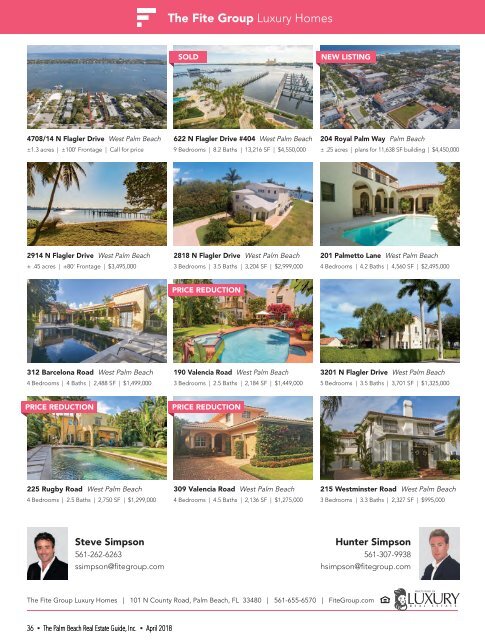 April 2018 Palm Beach Real Estate Guide