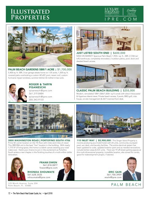 April 2018 Palm Beach Real Estate Guide