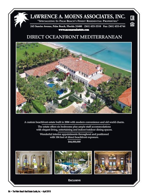 April 2018 Palm Beach Real Estate Guide