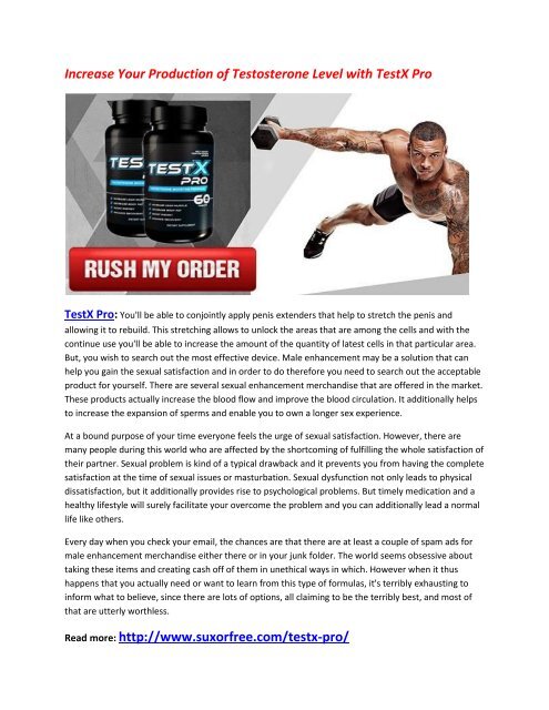 Increase Your Growth of Muscle with TestX Pro