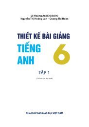 Thiết kế bài giảng tiếng anh 6 - tập 1+2 - sách mới - Lê Hoàng An (2016)