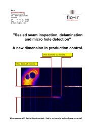 Sealed seam inspection, delamination and micro hole detection.