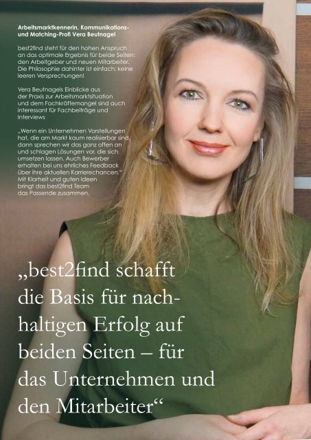 Vera Beutnagel - Unternehmerin des Monats - Orhideal IMAGE Magazin - April 2018