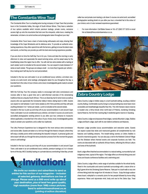 Mzanzitravel Magazine - Issue 9