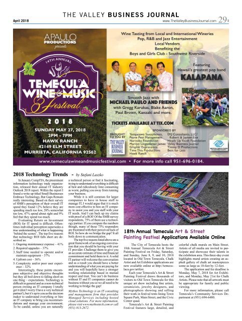 The Valley Business Journal April 18