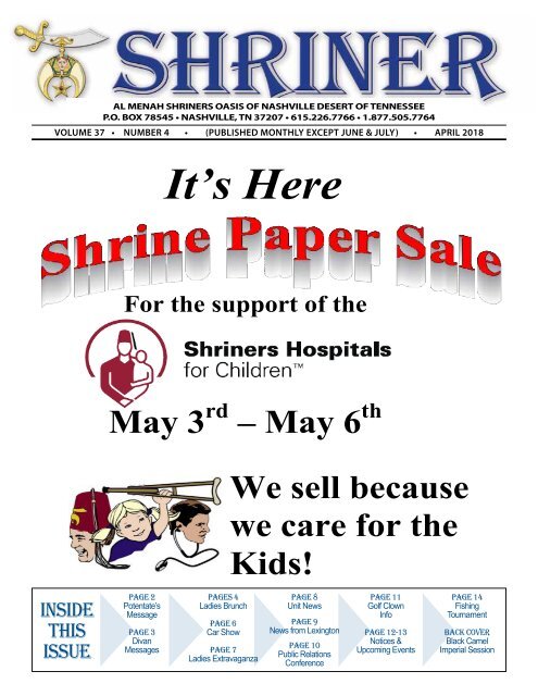 SHRINER APRIL 2018