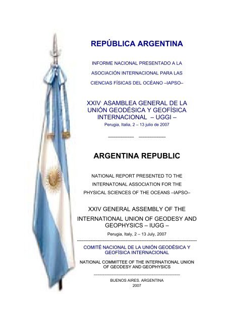 ARGENTINE NATIONAL REPORT 1999-2003 - IUGG