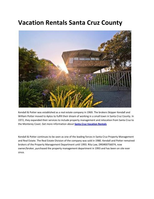 10 Santa Cruz Vacation Rentals