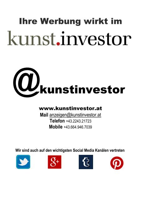 KUNSTINVESTOR AUSGABE APRIL 2018