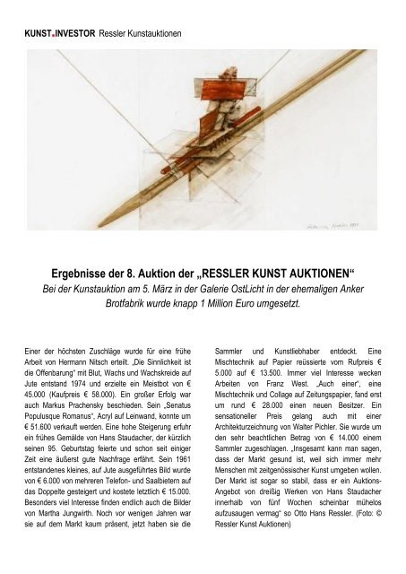 KUNSTINVESTOR AUSGABE APRIL 2018