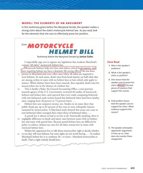 Motorcycle Helmet Bill