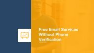 Free Email Service without Phone Verification