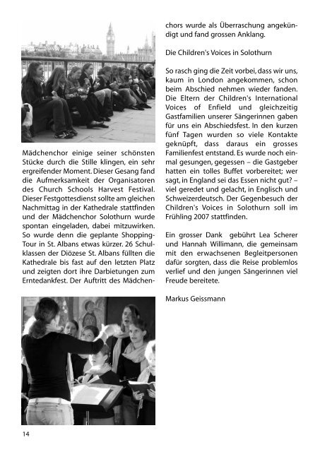 Bulletin 2007 - Solothurner Singknaben