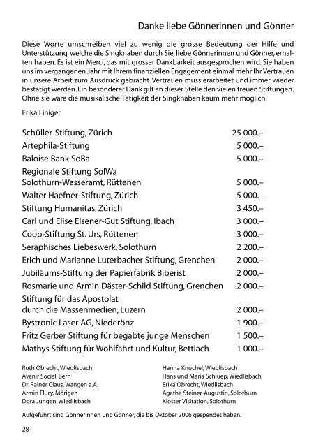 Bulletin 2007 - Solothurner Singknaben