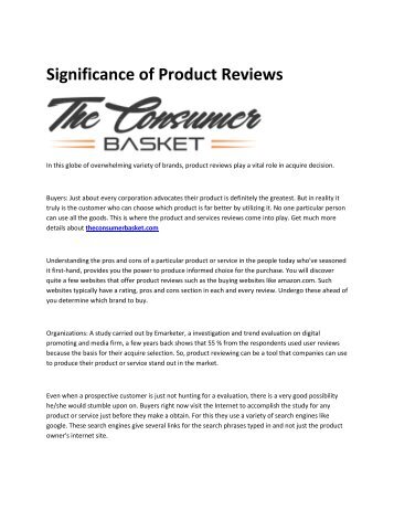 6 Product Reviews For Every Consumer