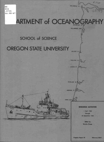 ARTMENT of OCEANO - ScholarsArchive at Oregon State University