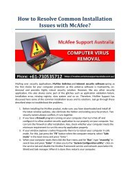 How to Resolve Common Installation Issues with McAfee?