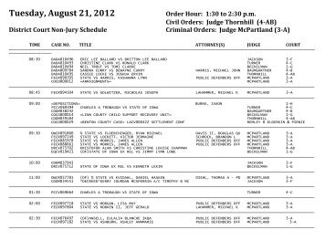 Tuesday, August 21, 2012 - Linn County Bar Association