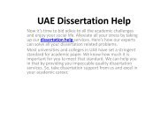 Dissertation Help Online Service for UAE Based Students