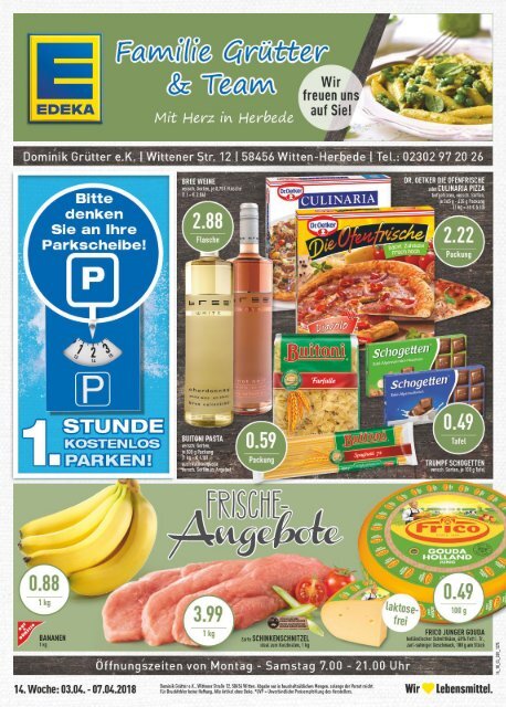 EDEKA Grütter_Angebote vom 03.04 bis zum 07.04.2018