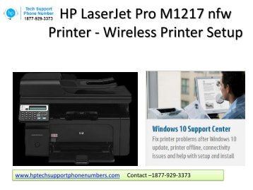 HP LaserJet Pro M1217 nfw Printer - Wireless setup 