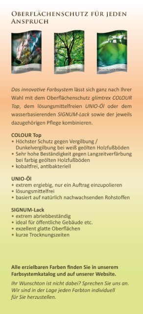 glimtrex Farbsystem Flyer