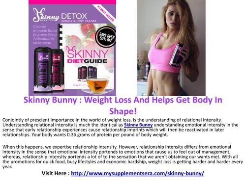 Skinny Bunny : Weight Loss And Helps Get Body In Shape!