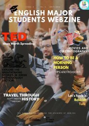ENGLISH MAJOR STUDENTS WEBZINE (Second Edition)