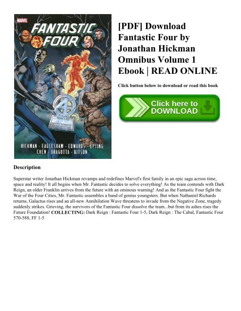 [PDF] Download Fantastic Four by Jonathan Hickman Omnibus Volume 1 Ebook | READ ONLINE