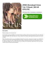 [PDF] Download Citrus Vol. 3 Ebook | READ ONLINE