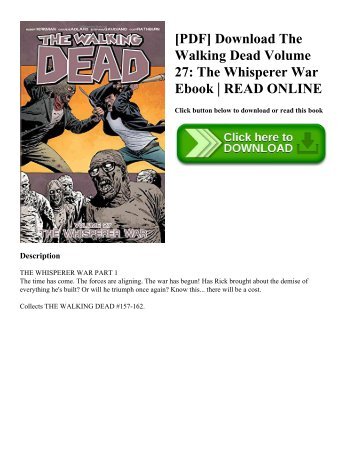 [PDF] Download The Walking Dead Volume 27: The Whisperer War Ebook | READ ONLINE