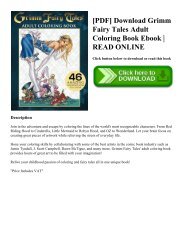 [PDF] Download Grimm Fairy Tales Adult Coloring Book Ebook | READ ONLINE