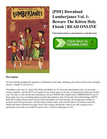 [PDF] Download Lumberjanes Vol. 1: Beware The Kitten Holy Ebook | READ ONLINE